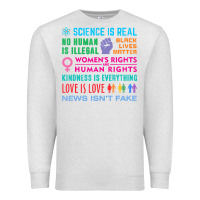 Oatmeal Heather science is real , black lives matter , love is love , equality , kindn Premium Sweatshirt - linhVisuals