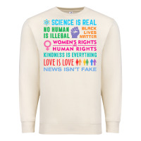 Sandshell science is real , black lives matter , love is love , equality , kindn Premium Sweatshirt - linhVisuals