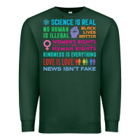 Sports Green science is real , black lives matter , love is love , equality , kindn Premium Sweatshirt - linhVisuals