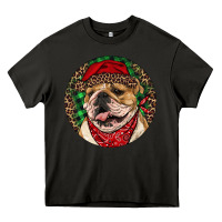Asphalt Christmas English Bulldog Heavy Core Tee - RanaPortraitStore