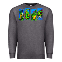 Charcoal Heather arcade turtles Premium Sweatshirt - linhVisuals