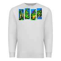 Dove Grey arcade turtles Premium Sweatshirt - linhVisuals