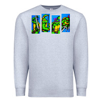 Heather Grey arcade turtles Premium Sweatshirt - linhVisuals