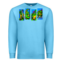 Ocean Blue arcade turtles Premium Sweatshirt - linhVisuals