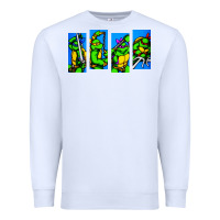 White arcade turtles Premium Sweatshirt - linhVisuals
