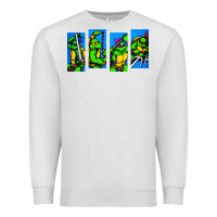 Oatmeal Heather arcade turtles Premium Sweatshirt - linhVisuals