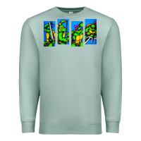 Seafoam arcade turtles Premium Sweatshirt - linhVisuals