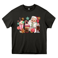 Asphalt pink santa christmas santa coffe cups Heavy Core Tee - CowGirlArtShop