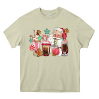Pink Santa Christmas Santa Coffe Cups Heavy Core Tee | Teevron