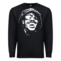Black stevie wonder Premium Sweatshirt - linhVisuals