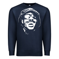 Navy stevie wonder Premium Sweatshirt - linhVisuals