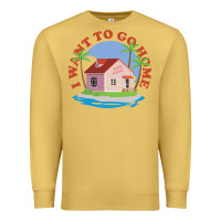Antique Gold i want to go home Premium Sweatshirt - linhVisuals