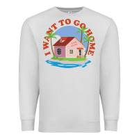 Dove Grey i want to go home Premium Sweatshirt - linhVisuals