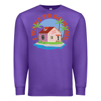 Purple i want to go home Premium Sweatshirt - linhVisuals