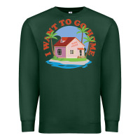 Sports Green i want to go home Premium Sweatshirt - linhVisuals
