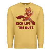 Antique Gold kick life in the nuts   squirrel girl Premium Sweatshirt - linhVisuals