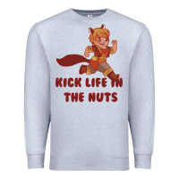 Heather Grey kick life in the nuts   squirrel girl Premium Sweatshirt - linhVisuals