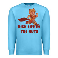 Ocean Blue kick life in the nuts   squirrel girl Premium Sweatshirt - linhVisuals