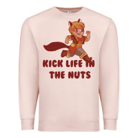 Pale Pink kick life in the nuts   squirrel girl Premium Sweatshirt - linhVisuals