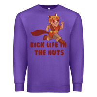 Purple kick life in the nuts   squirrel girl Premium Sweatshirt - linhVisuals