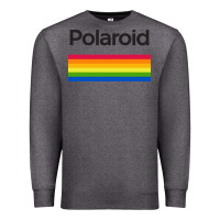 Charcoal Heather polaroid color spectrum horizontal Premium Sweatshirt - linhVisuals