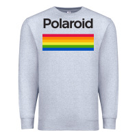 Heather Grey polaroid color spectrum horizontal Premium Sweatshirt - linhVisuals