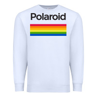 White polaroid color spectrum horizontal Premium Sweatshirt - linhVisuals
