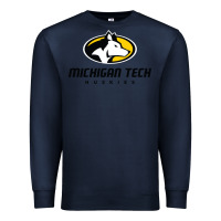 Navy michigan tech huskies Premium Sweatshirt - linhVisuals