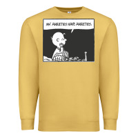 Antique Gold my anxieties have anxieties   peanuts Premium Sweatshirt - linhVisuals