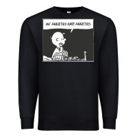 Black my anxieties have anxieties   peanuts Premium Sweatshirt - linhVisuals