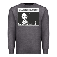 Charcoal Heather my anxieties have anxieties   peanuts Premium Sweatshirt - linhVisuals