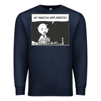 Navy my anxieties have anxieties   peanuts Premium Sweatshirt - linhVisuals