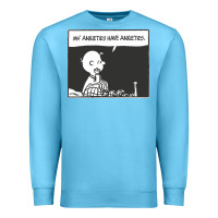 Ocean Blue my anxieties have anxieties   peanuts Premium Sweatshirt - linhVisuals