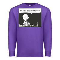 Purple my anxieties have anxieties   peanuts Premium Sweatshirt - linhVisuals