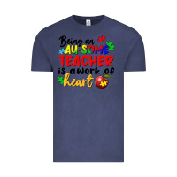 Vintage Denim being an au some teacher is a work of the heart Vintage Tee - FaDigitalArtStudio