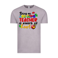 Vintage Zinc being an au some teacher is a work of the heart Vintage Tee - FaDigitalArtStudio