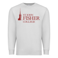 Dove Grey st. john fisher collage Premium Sweatshirt - linhVisuals