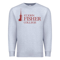 Heather Grey st. john fisher collage Premium Sweatshirt - linhVisuals