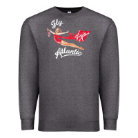 Charcoal Heather princess diana virgin atlantic fly atlantic Premium Sweatshirt - linhVisuals
