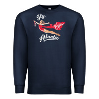 Navy princess diana virgin atlantic fly atlantic Premium Sweatshirt - linhVisuals