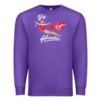 Purple princess diana virgin atlantic fly atlantic Premium Sweatshirt - linhVisuals