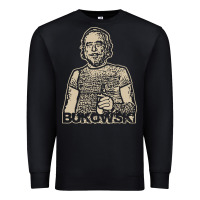 Black vintage charles bukowski Premium Sweatshirt - linhVisuals