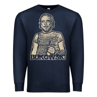 Navy vintage charles bukowski Premium Sweatshirt - linhVisuals