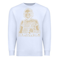 White vintage charles bukowski Premium Sweatshirt - linhVisuals