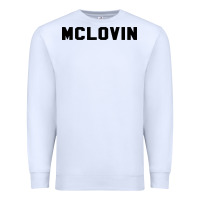 White mclovin novelty humor Premium Sweatshirt - linhVisuals