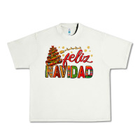 Pistachio Feliz Navidad With Sombrero Tree Urban Heavy Tee - BundleAndBundleShop