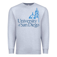 Heather Grey University of San Diego Premium Sweatshirt - linhVisuals