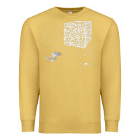 Antique Gold qr code cube we are the borg Premium Sweatshirt - linhVisuals
