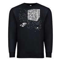 Black qr code cube we are the borg Premium Sweatshirt - linhVisuals