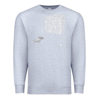 Heather Grey qr code cube we are the borg Premium Sweatshirt - linhVisuals